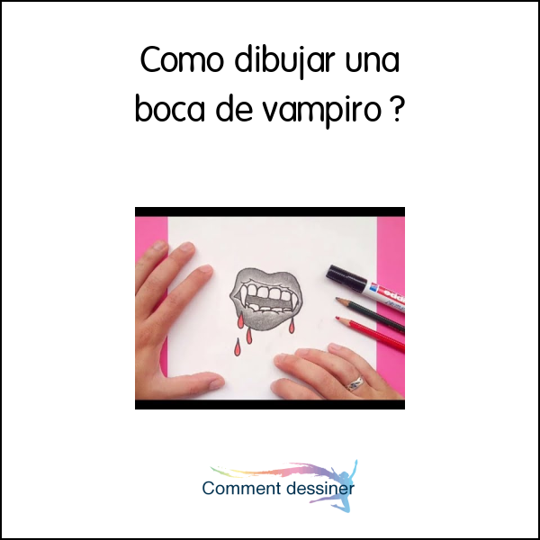 Como dibujar una boca de vampiro